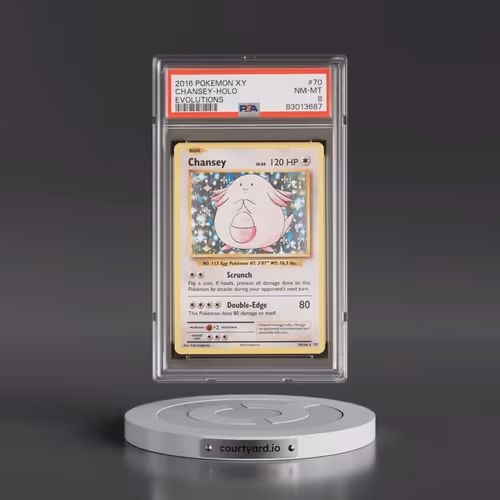 2016 Pokémon XY Evolutions #70 Chansey - Holo (PSA 8 NM-MT)
