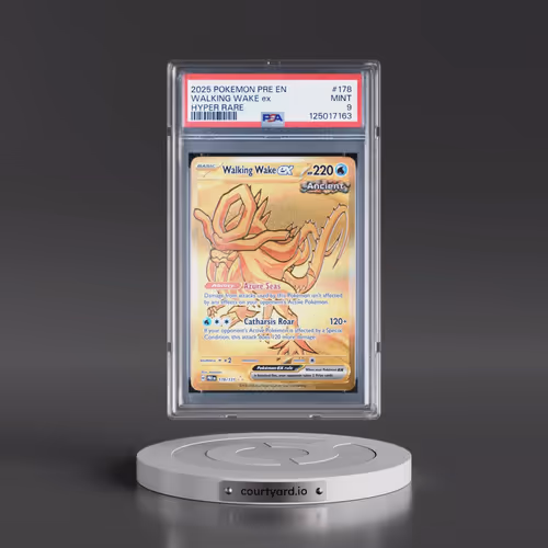 2025 Pokémon Pre EN-Prismatic Evolutions #178 Walking Wake EX - Holo Hyper Rare (PSA 9 MINT)