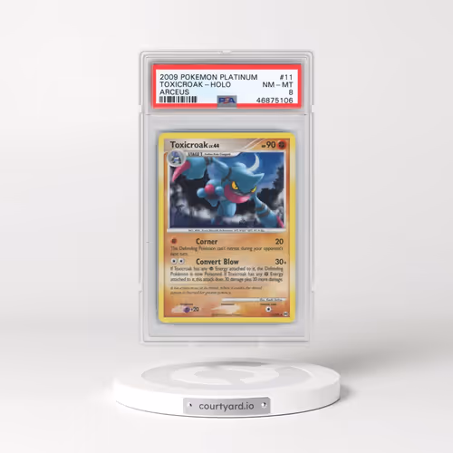 2009 Pokémon Platinum Arceus #11 Toxicroak - Holo (PSA 8 NM-MT)