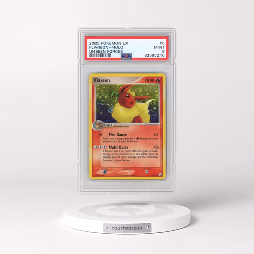2005 Pokémon EX Unseen Forces #5 Flareon - Holo (PSA 9 MINT)