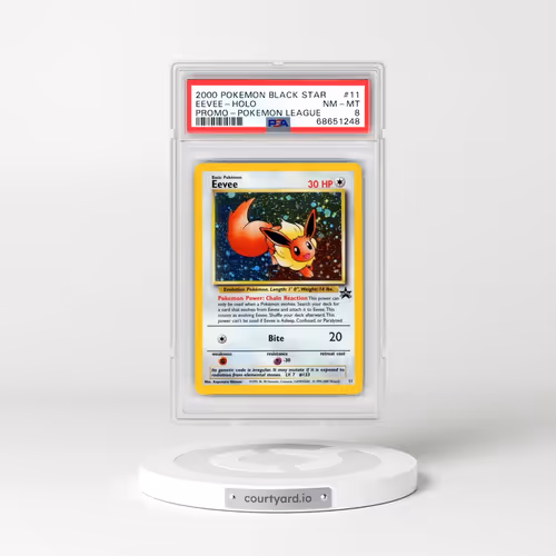 2000 Pokémon Promo Black Star #11 Eevee - Holo Pokemon League (PSA 8 NM-MT)