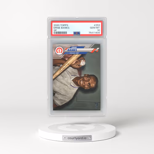 2020 Topps #253 Ernie Banks - SP (PSA 10 GEM MINT)