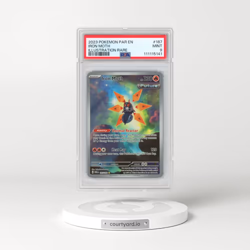 2023 Pokémon Par EN-Paradox Rift #187 Iron Moth - Illustration Rare (PSA 9 MINT)