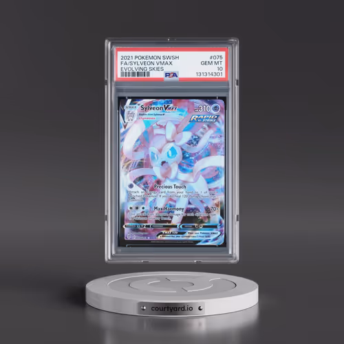2021 Pokémon Sword & Shield Evolving Skies #075 Sylveon Vmax - Full Art (PSA 10 GEM MINT)