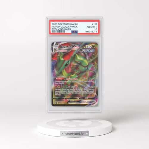 2021 Pokémon Sword & Shield Evolving Skies #111 Rayquaza Vmax - Full Art (PSA 10 GEM MINT)