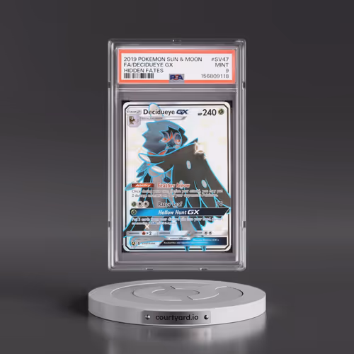 2019 Pokémon Sun & Moon Hidden Fates #SV47 Decidueye GX - Holo Full Art (PSA 9 MINT)