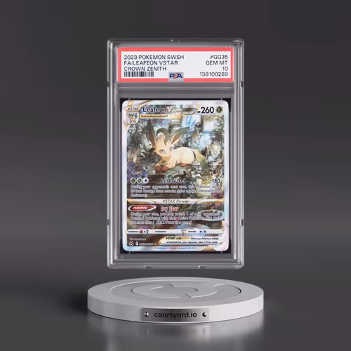 2023 Pokémon Sword and Shield Crown Zenith #GG35 Leafeon Vstar - Full Art (PSA 10 GEM MINT)