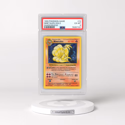 1999 Pokémon Game #12 Ninetales - Holo Shadowless (PSA 6 EX-MT)