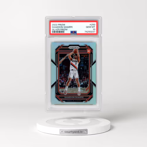 2022 Panini Prizm #250 Shaedon Sharpe - Silver Prizm (PSA 10 GEM MINT)