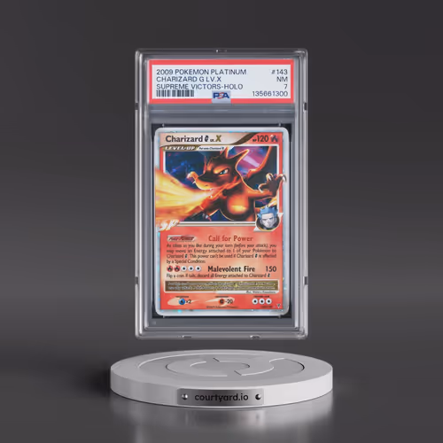 2009 Pokémon Platinum Supreme Victors #143 Charizard G LV.X - Holo (PSA 7 NM)
