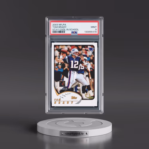 2003 Nflpa Stay Cool in School Tom Brady (PSA 9 MINT)