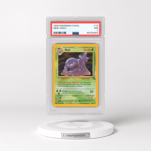 1999 Pokémon Fossil #13 Muk - Holo (PSA 7 NM)