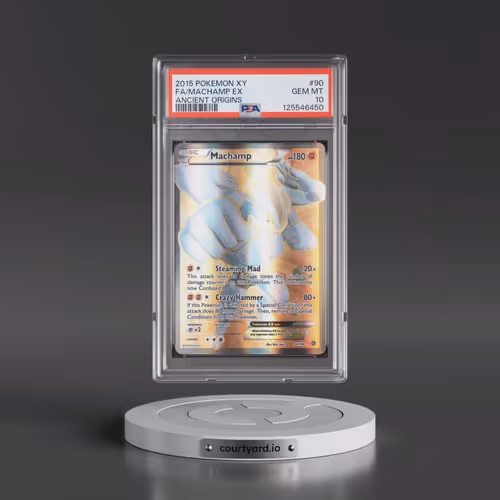 2015 Pokémon XY Ancient Origins #90 Machamp EX - Holo Full Art (PSA 10 GEM MINT)