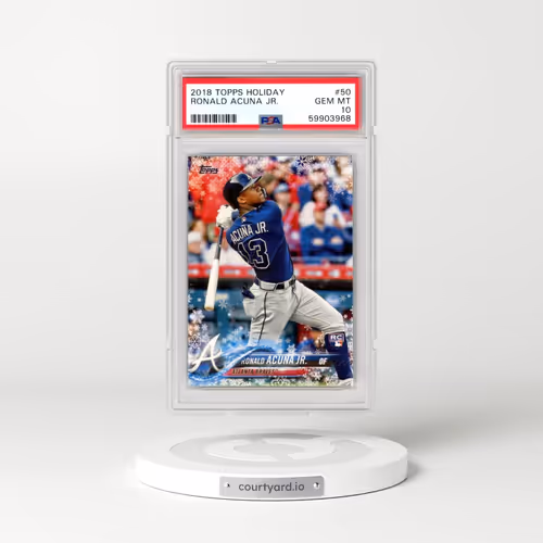 2018 Topps Holiday #50 Ronald Acuna Jr. (PSA 10 GEM MINT)