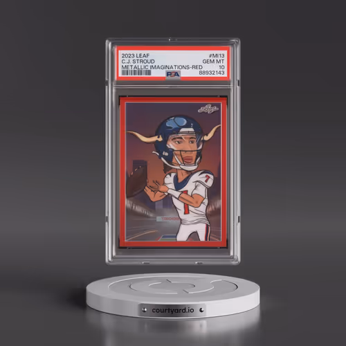 2023 Leaf Metallic Imaginations #MI13 C.J. Stroud - Red (PSA 10 GEM MINT)
