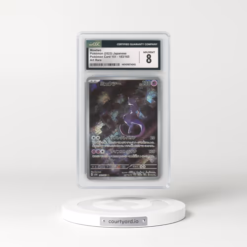 2023 Pokémon Card 151 #183/165 Mewtwo - Art Rare (CGC 8 NM-MT)