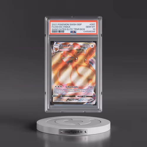 2021 Pokémon Swsh Black Star Promo #087 Eevee Vmax - Full Art Shining Fates Elite Trainer Box (PSA 1