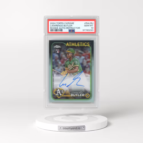 2024 Topps Chrome Rookie Autographs #RALBU Lawrence Butler - Refractor (PSA 10 GEM MINT)