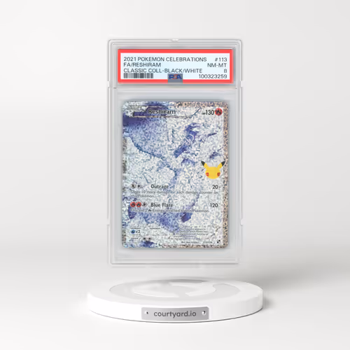 2021 Pokémon Celebrations Classic Collection #113 Reshiram - Full Art (PSA 8 NM-MT)