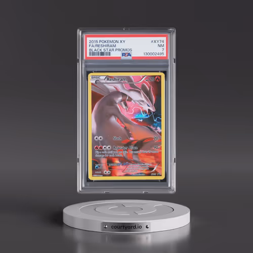 2015 Pokémon XY Black Star Promos #XY74 Reshiram - Full Art (PSA 7 NM)