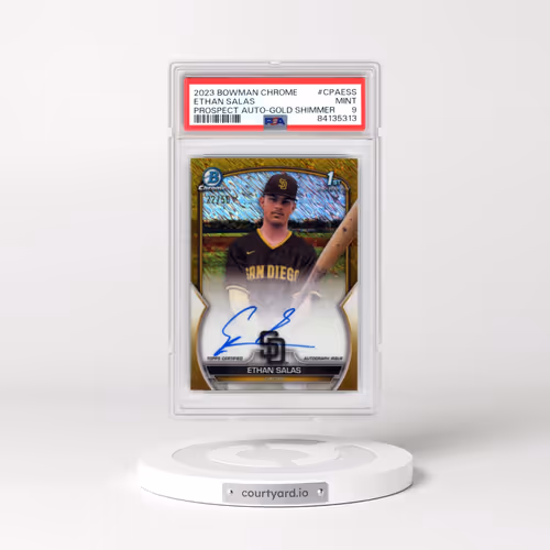 2023 Bowman Chrome Prospect Autographs #CPAESS Ethan Salas - Gold Shimmer (PSA 9 MINT)