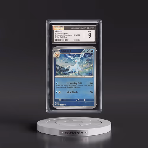 2025 Pokémon Pre EN-Prismatic Evolutions #025 Glaceon - Reverse Holo Poke Ball (CGC 9 MINT)