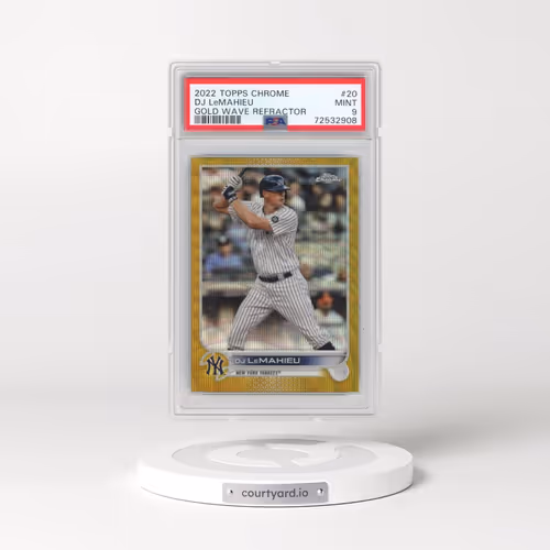 2022 Topps Chrome #20 DJ LeMahieu - Gold Wave Refractor (PSA 9 MINT)