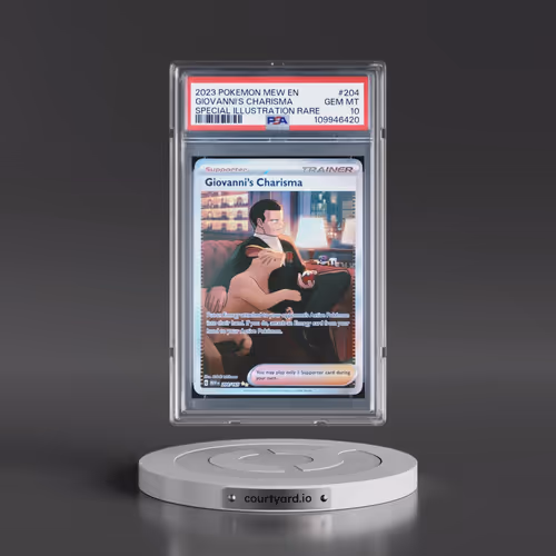 2023 Pokémon Mew EN-151 #204 Giovanni's Charisma - Special Illustration Rare (PSA 10 GEM MINT)