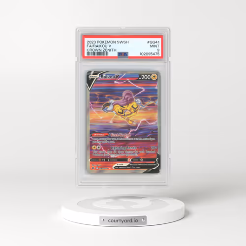 2023 Pokémon Sword and Shield Crown Zenith #GG41 Raikou V - Holo Full Art (PSA 9 MINT)