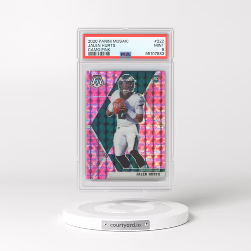 2020 Panini Mosaic #222 Jalen Hurts - Camo Pink (PSA 9 MINT)