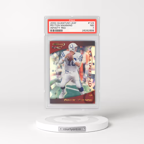 2000 Quantum Leaf #123 Peyton Manning - Infinity Red (PSA 7 NM)