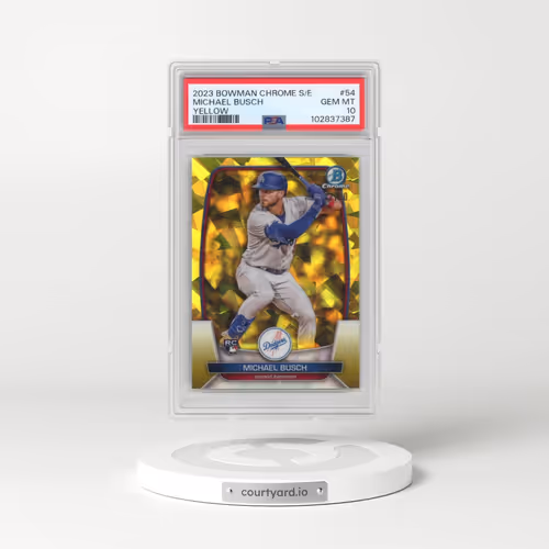 2023 Bowman Chrome Sapphire Edition #54 Michael Busch - Yellow (PSA 10 GEM MINT)
