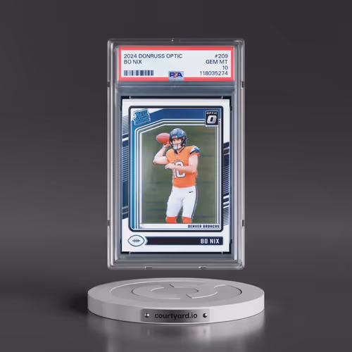 2024 Panini Donruss Optic #209 Bo Nix (PSA 10 GEM MINT)