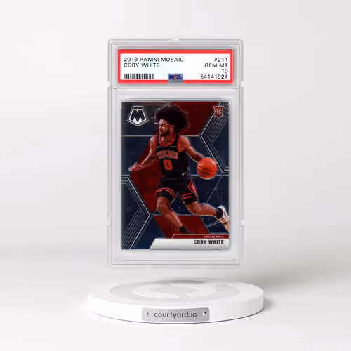 2019 Panini Mosaic #211 Coby White (PSA 10 GEM MINT)