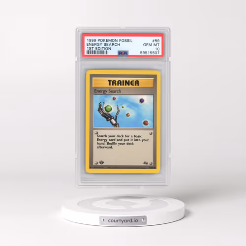 1999 Pokémon Fossil #59 Energy Search - 1st Edition (PSA 10 GEM MINT)