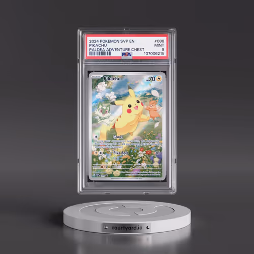 2024 Pokémon Svp EN-SV Black Star Promo #088 Pikachu - Paldea Adventure Chest (PSA 9 MINT)
