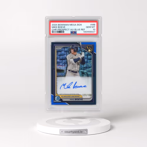 2024 Bowman Mega Box Chrome Bowman Prospect Mega Autographs #MB Mike Boeve - Blue Refractor (PSA 10 GEM MINT)