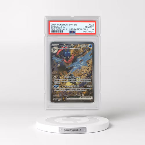 2024 Pokémon Svp EN-SV Black Star Promo #132 Greninja EX - Holo Shrouded Fable Special Illustration Collection (PSA 10 GEM MINT)