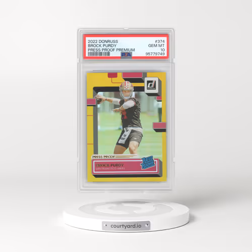 2022 Panini Donruss #374 Brock Purdy - Press Proof Premium (PSA 10 GEM MINT)