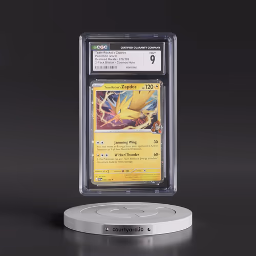 2025 Destined Rivals - DRI EN #070/182 Team Rocket's Zapdos - 2-Pack Blister Cosmos Holo (CGC 9 MINT