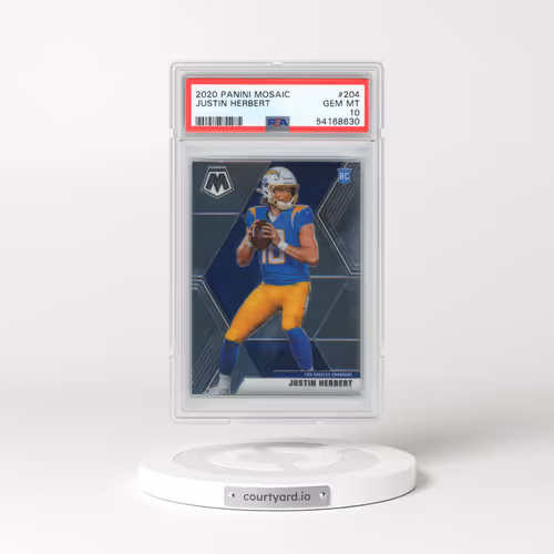 2020 Panini Mosaic #204 Justin Herbert (PSA 10 GEM MINT)