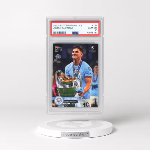 2022 Topps Now UEFA Champions League #124 Julian Alvarez (PSA 10 GEM MINT)