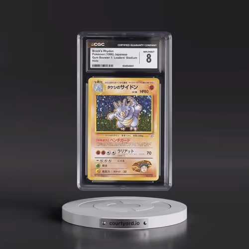 1998 Gym Booster 1: Leaders' Stadium Brock's Rhydon - Holo (CGC 8 NM-MT)