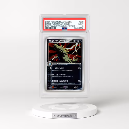 2004 Pokémon Rocket Gang Strikes Back #070 Dark Tyranitar - 1st Edition Holo (PSA 9 MINT)