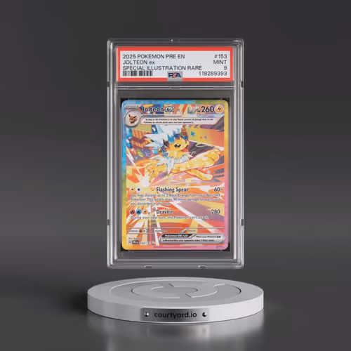 2025 Pokémon Pre EN-Prismatic Evolutions #153 Jolteon EX - Holo Special Illustration Rare (PSA 9 MIN