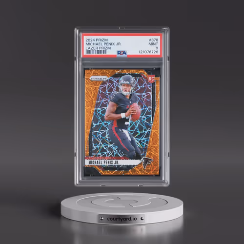 2024 Panini Prizm #378 Michael Penix Jr. - Lazer Prizm (PSA 9 MINT)