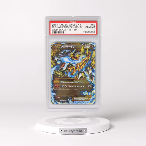 2014 Pokémon XY Wild Blaze #089 M Charizard EX - 1st Edition Holo Ultra Rare (PSA 10 GEM MINT)