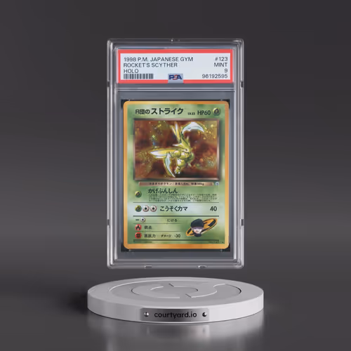 1998 Pokémon Gym #123 Rocket's Scyther - Holo (PSA 9 MINT)