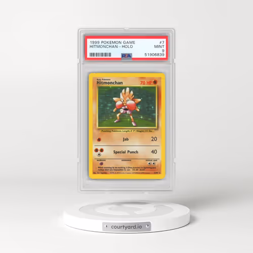 1999 Pokémon Game #7 Hitmonchan - Holo (PSA 9 MINT)