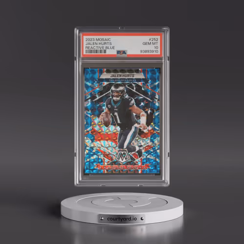 2023 Panini Mosaic #252 Jalen Hurts - Reactive Blue (PSA 10 GEM MINT)